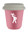 Kubek hot pink 240 ml, SILACZ 2 (bialy) z pokrywka biala kubek termiczny na kawe | 85,00 zł