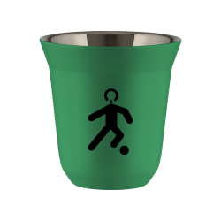 Cup 80 ml GREEN "Football (black)"