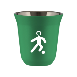 Cup 80 ml GREEN "Football (white)"
