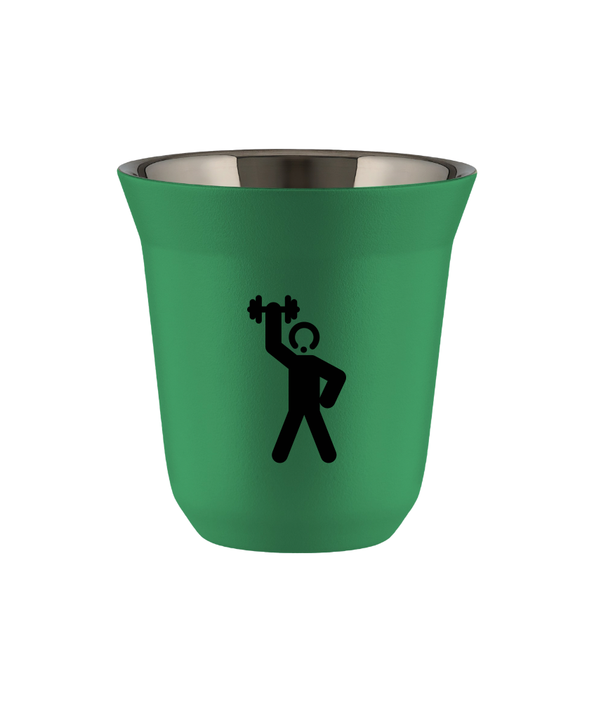 Kubek 80 ml ZIELONY "Siłacz 2 (czarny)"