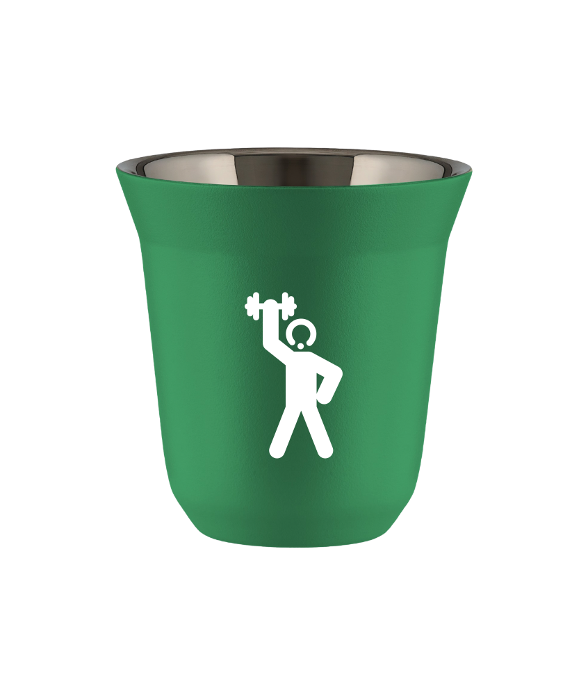 Kubek 80 ml ZIELONY "Siłacz 2 (biały)"