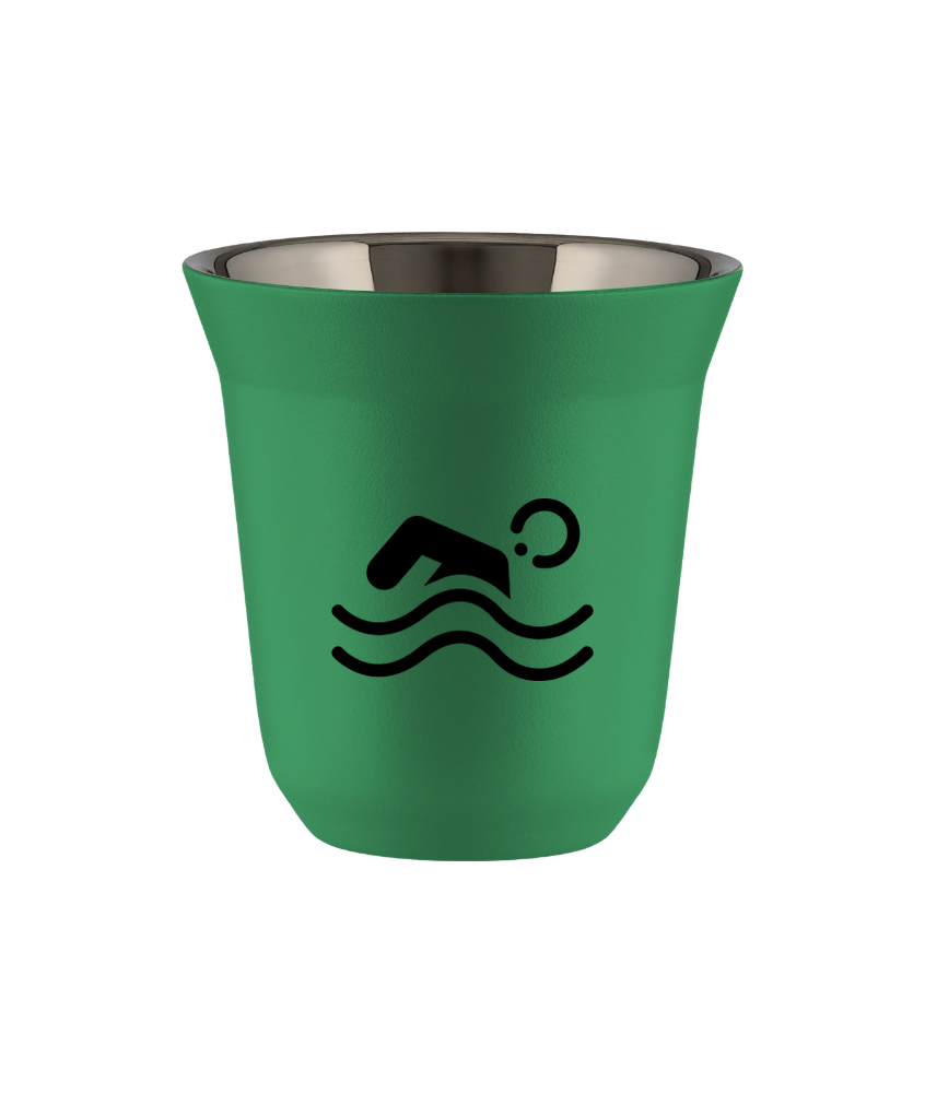 Kubek 80 ml ZIELONY "Pływanie"