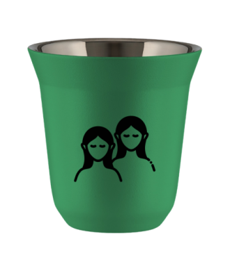Kubek 150 ml ZIELONY "Bliźnięta (czarny)" Kubek 150 ml ZIELONY "Bliźnięta (czarny)"