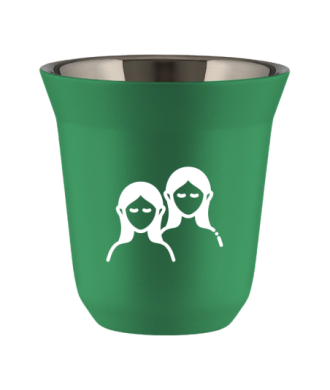 Kubek 150 ml ZIELONY "Bliźnięta (biały)" Kubek 150 ml ZIELONY "Bliźnięta (biały)"