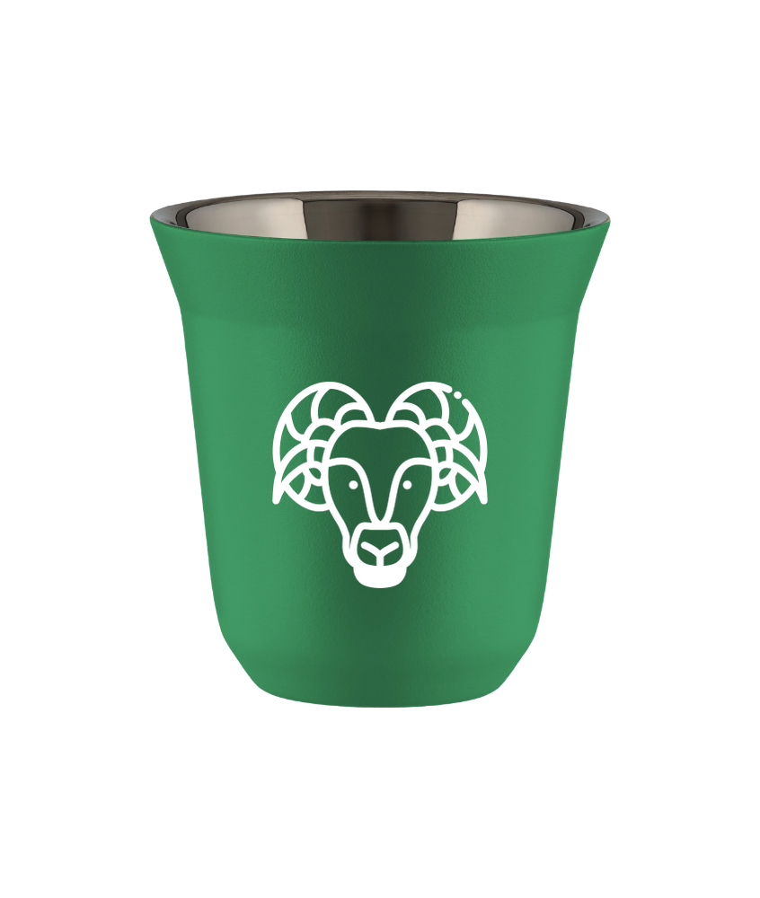 Kubek 150 ml ZIELONY "Baran (biały)"