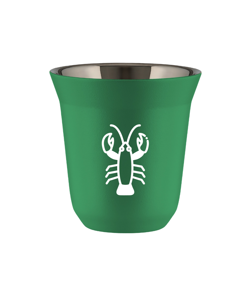 Kubek 150 ml ZIELONY "Rak (biały)"