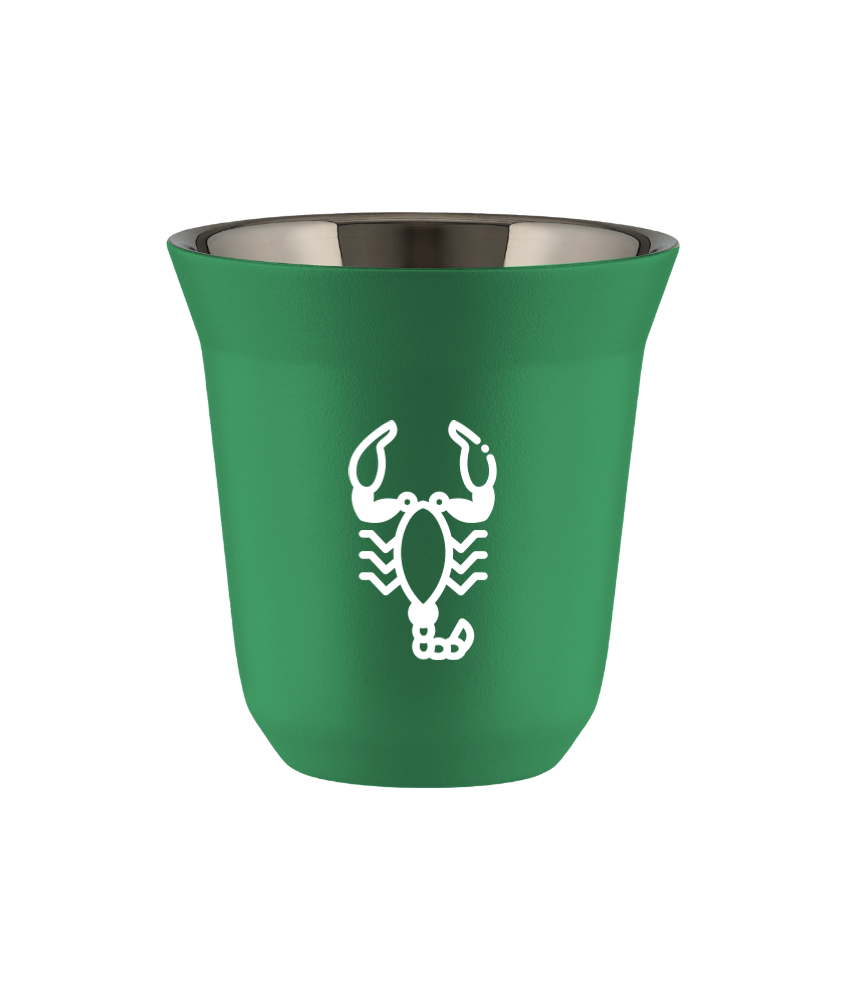 Kubek 150 ml ZIELONY "Skorpion (biały)"