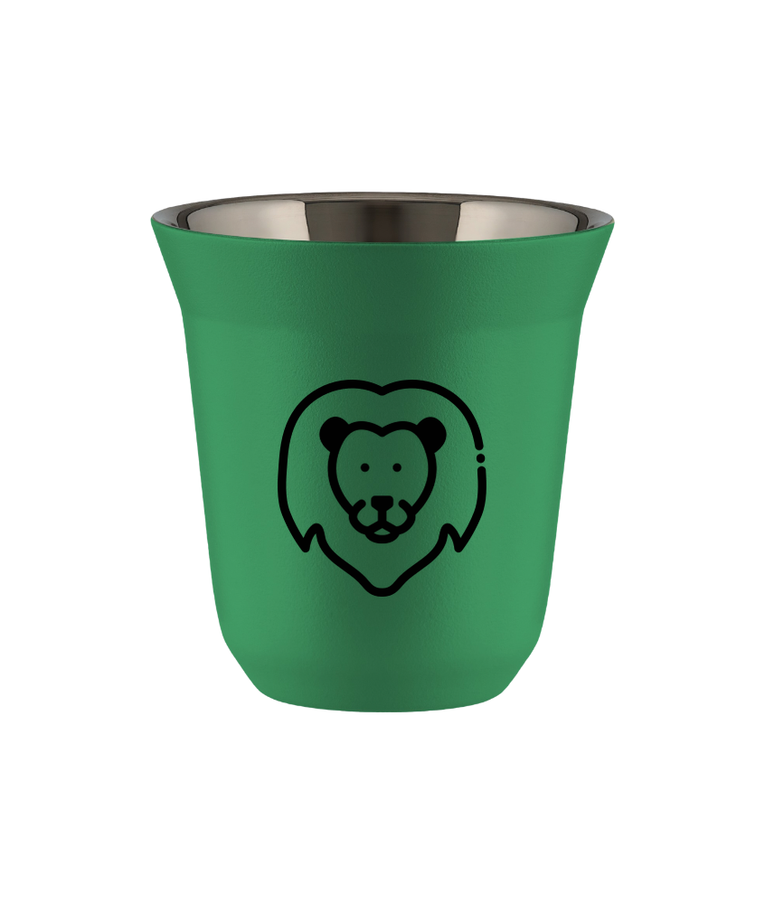 Kubek 150 ml ZIELONY "Lew (czarny)"