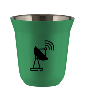 Kubek 150 ml ZIELONY "Antena (czarny)" Kubek 150 ml ZIELONY "Antena (czarny)"