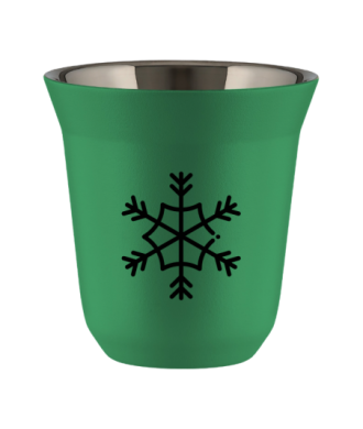 Kubek 150 ml ZIELONY "Śnieżynka (czarny)" Kubek 150 ml ZIELONY "Śnieżynka (czarny)"