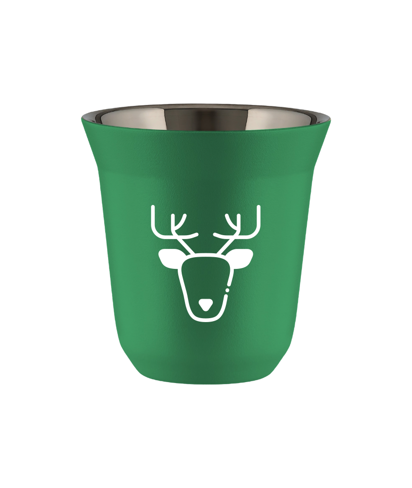 Kubek 150 ml ZIELONY "Renifer (biały)"