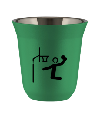 Kubek 150 ml ZIELONY "Koszykówka (czarny)" Kubek 150 ml ZIELONY "Koszykówka (czarny)"