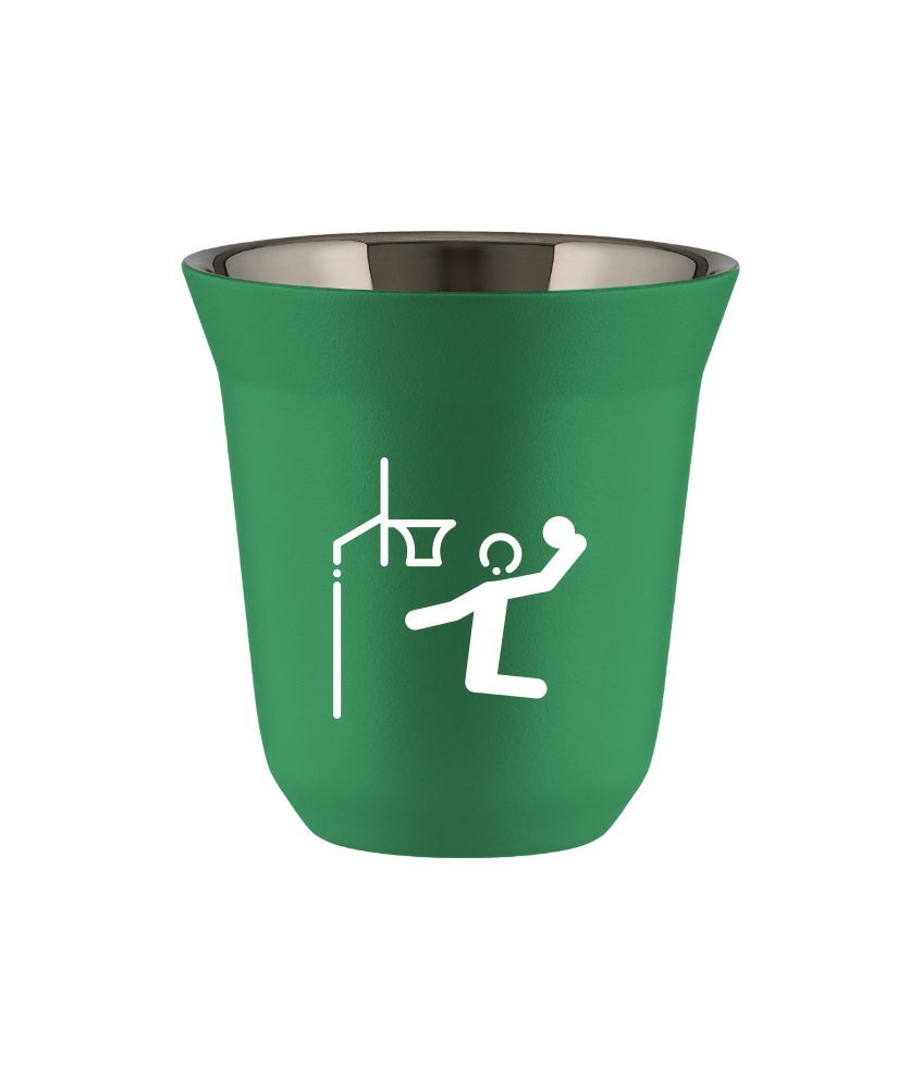 Kubek 150 ml ZIELONY "Koszykówka (biały)"