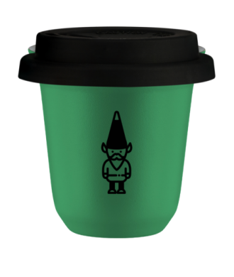 Kubek 150 ml ZIELONY "Krasnal 1", z czarną pokrywką Kubek 150 ml ZIELONY "Krasnal 1", z czarną pokrywką