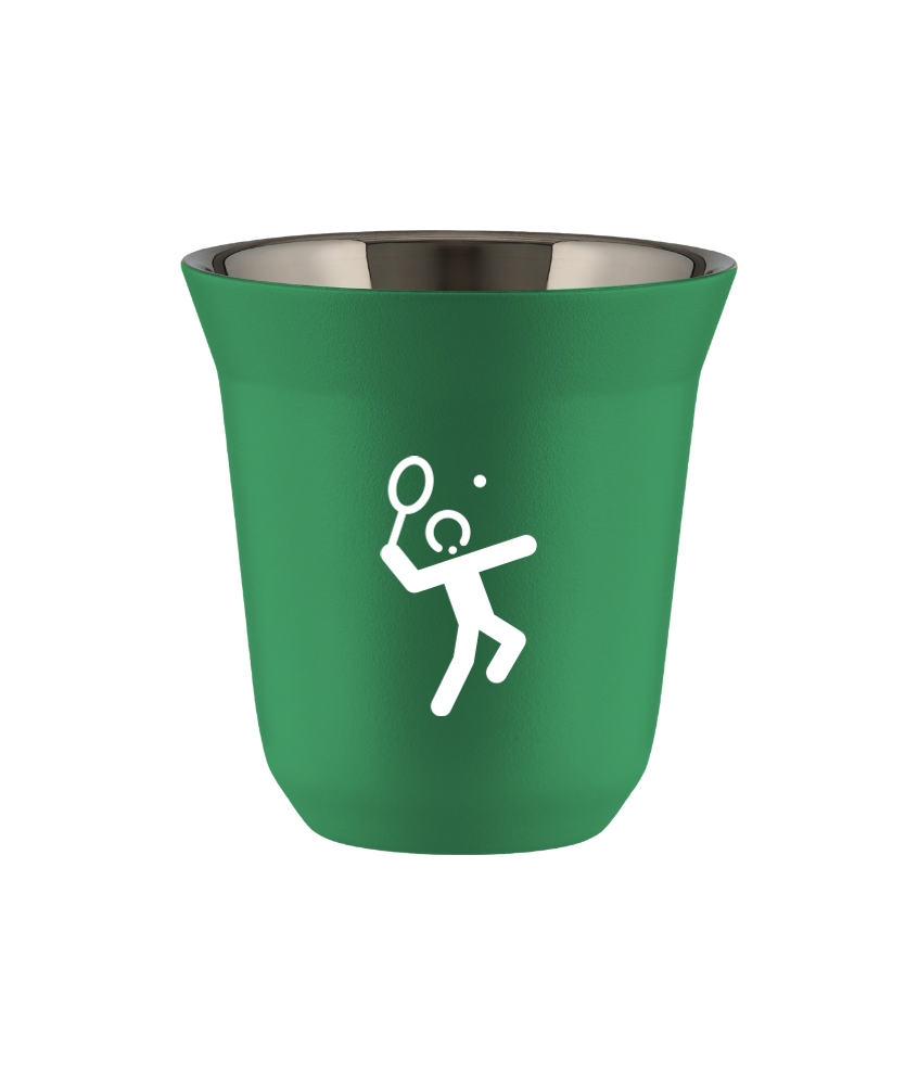 Cup 80 ml GREEN "Tennis 2 (white)"