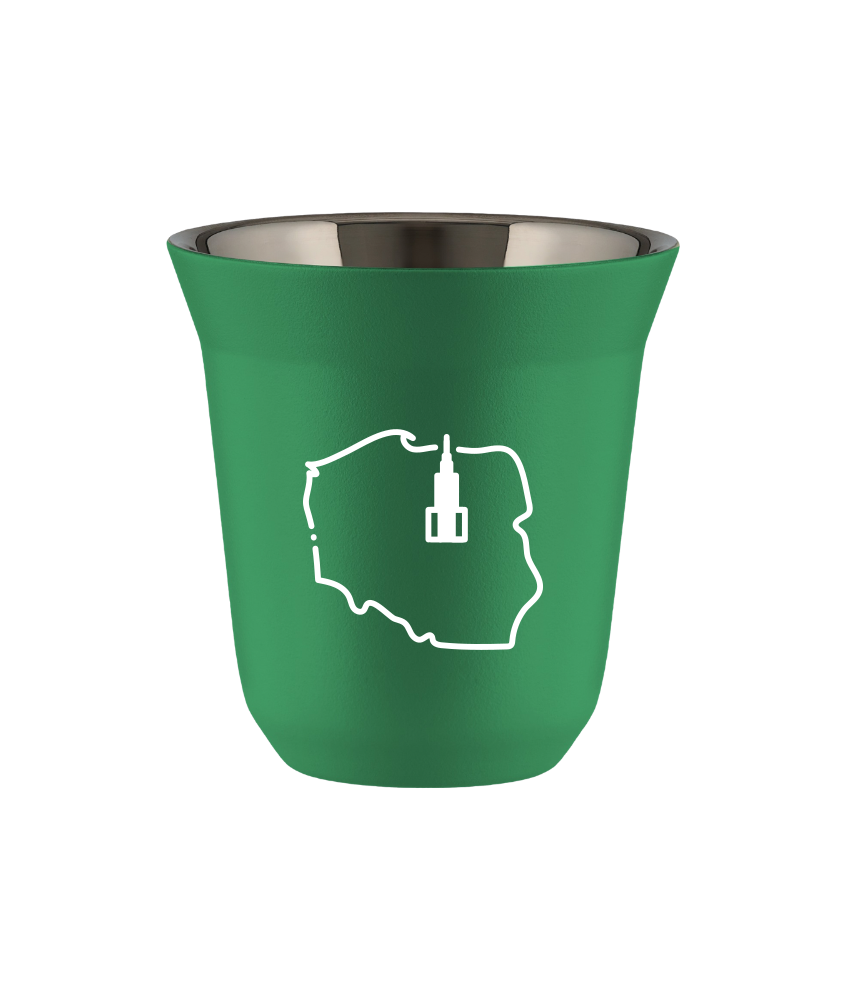 Cup 80 ml GREEN "Poland (white)"