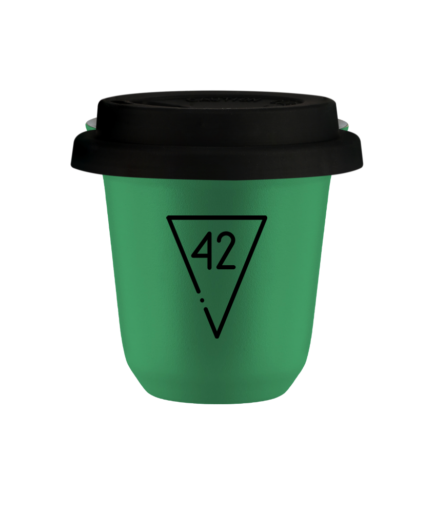 Kubek zielony mat 80 ml, 42 (czarny) z pokrywka czarna kubek termiczny na kawe | 70,00 zł Kubek zielony mat 80 ml, 42 (czarny) z pokrywka czarna kubek termiczny na kawe | 70,00 zł