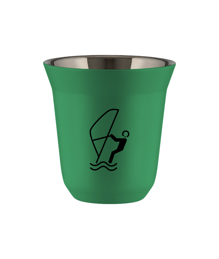 Cup 150 ml GREEN "Water sports (black)"