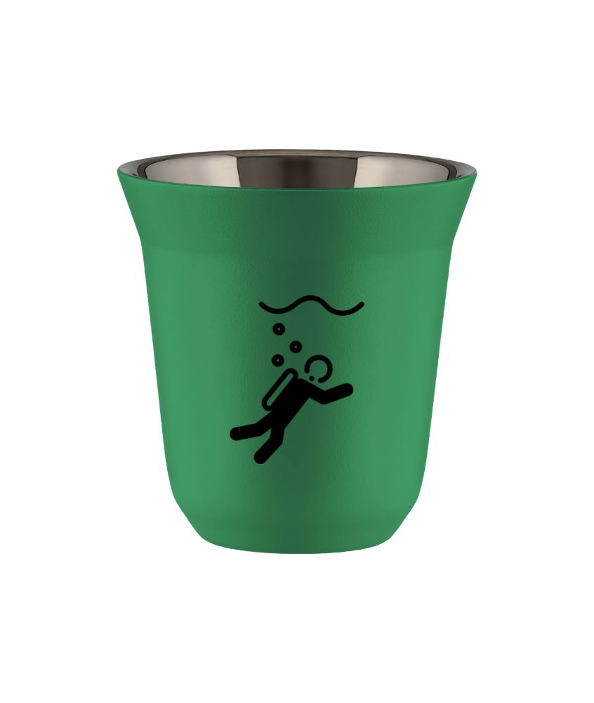 Cup 150 ml GREEN "Diving (black)"