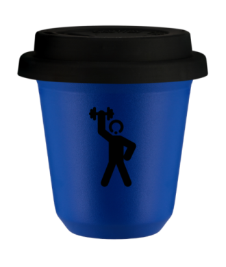 Kubek navy blue 150 ml, SILACZ 2 z pokrywka czarna