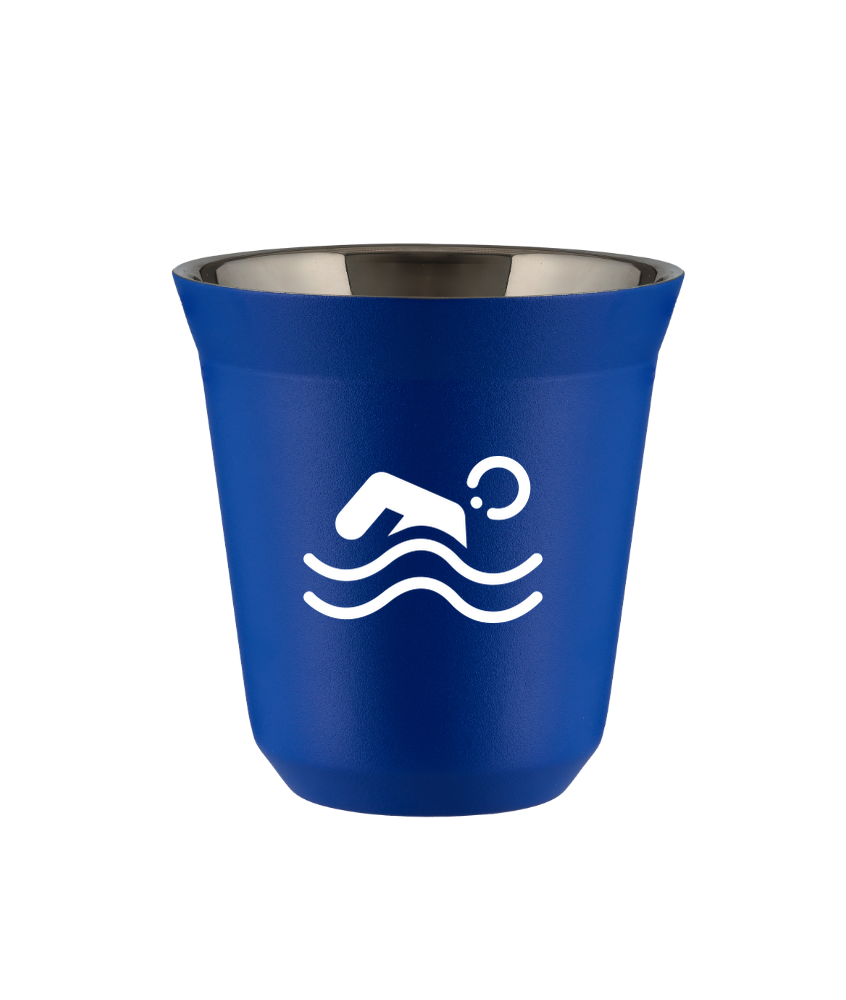 Kubek navy blue 150 ml, PLYWAK (bialy) kubek termiczny na kawe | 70,00 zł