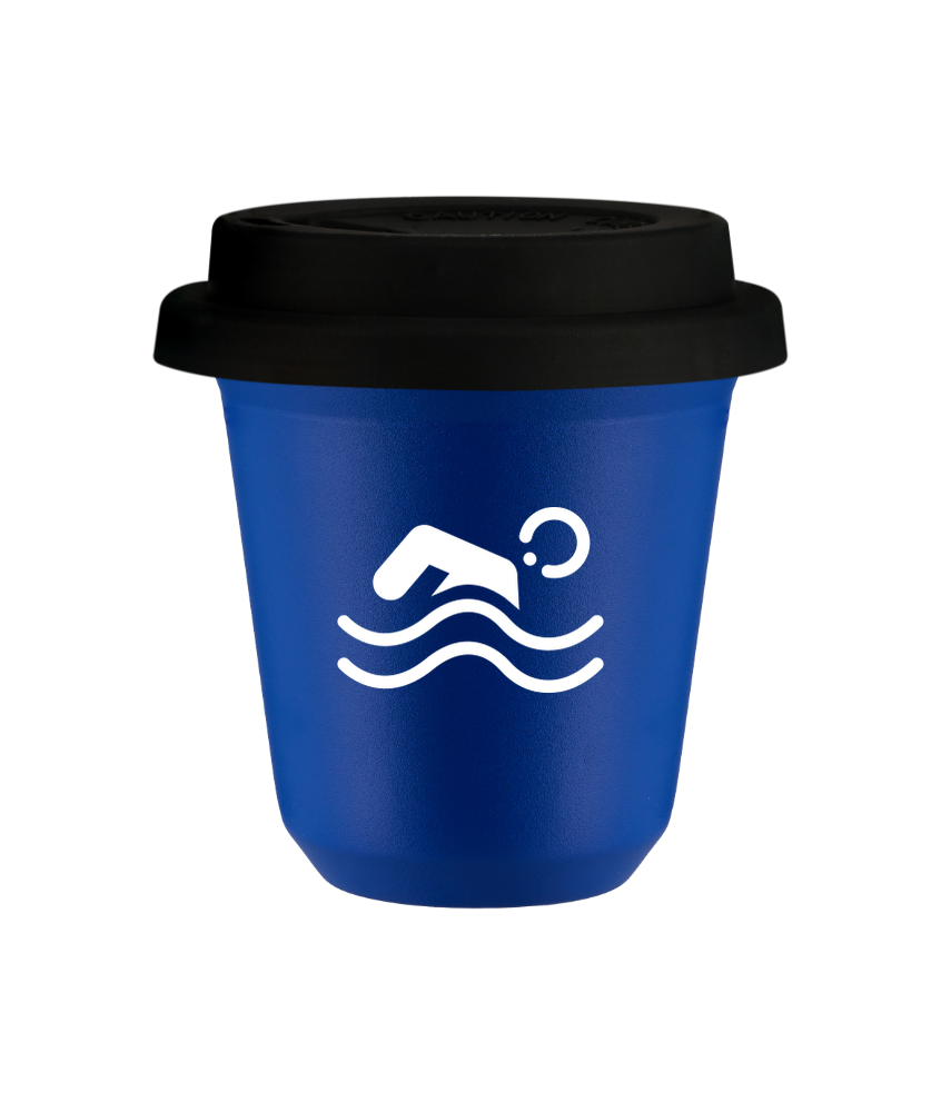 Kubek navy blue 150 ml, PLYWAK (bialy) z pokrywka czarna kubek termiczny na kawe | 75,00 zł Kubek navy blue 150 ml, PLYWAK (bialy) z pokrywka czarna kubek termiczny na kawe | 75,00 zł