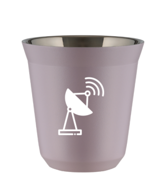 Kubek lawendowy 150 ml, ANTENA (bialy) kubek termiczny na kawe | 70,00 zł