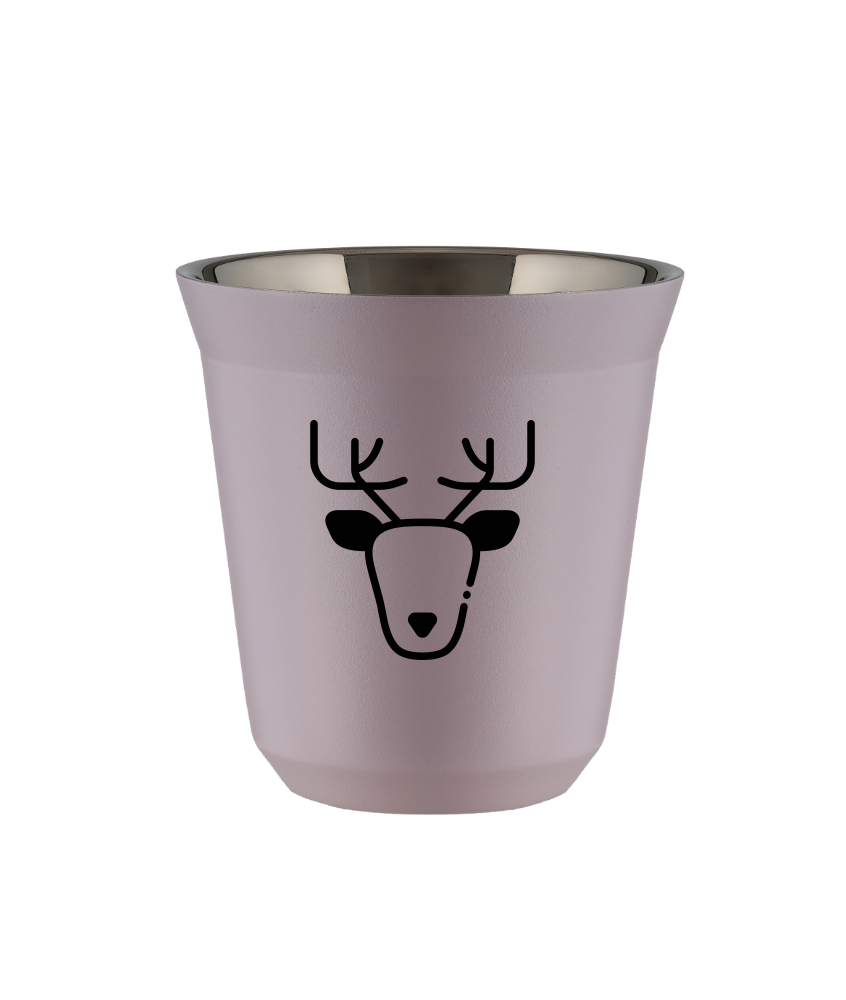 Kubek lawendowy 150 ml, RENIFER (czarny) kubek termiczny na kawe | 70,00 zł
