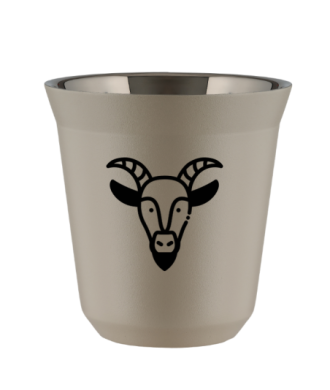 Kubek natural beige 150 ml, KOZIOROZEC (czarny) kubek termiczny na kawe | 70,00 zł