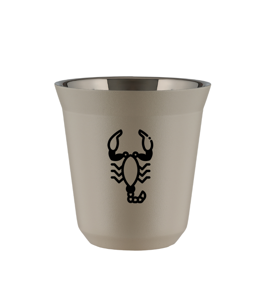 Kubek natural beige 150 ml, SKORPION kubek termiczny na kawe | 70,00 zł Kubek natural beige 150 ml, SKORPION kubek termiczny na kawe | 70,00 zł