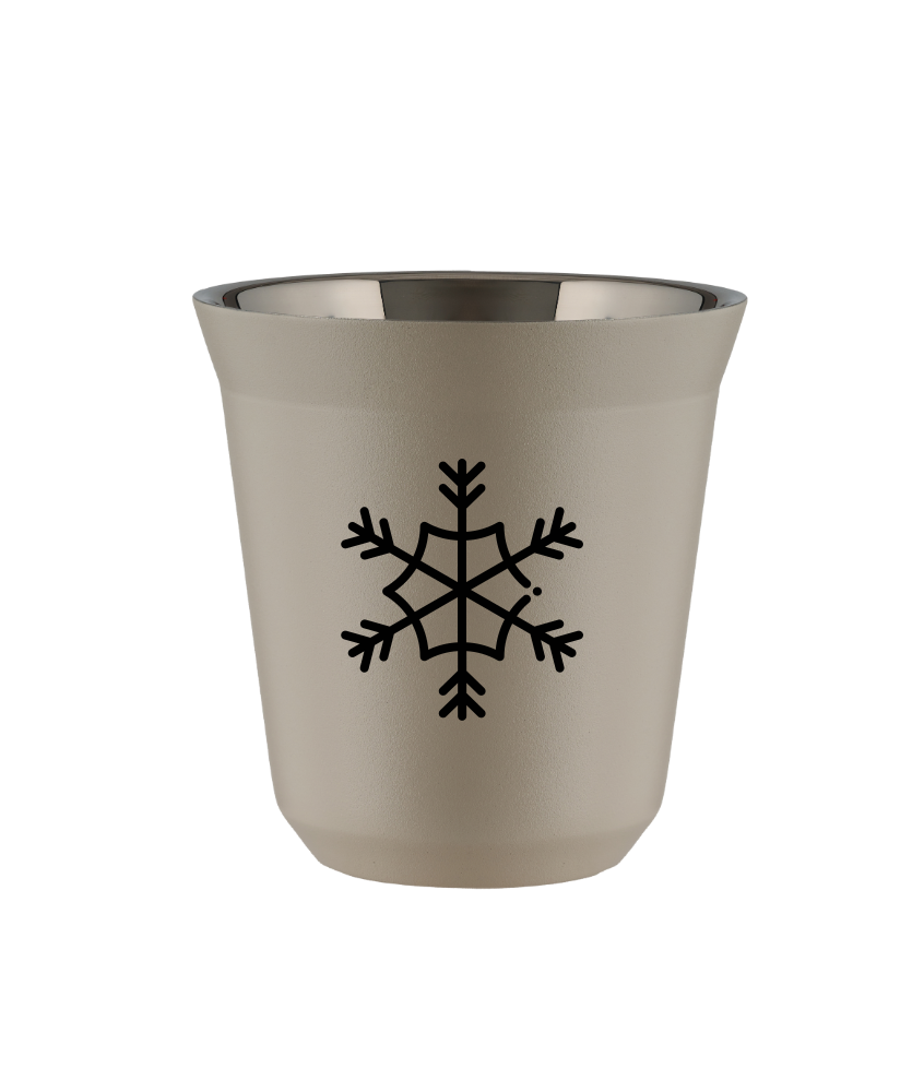 Kubek 150 ml BEŻOWY "Śnieżynka"