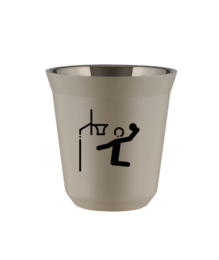 Kubek 150 ml BEŻOWY "Koszykówka"