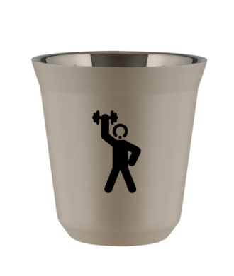 Kubek 150 ml BEŻOWY "Siłacz 2 (czarny)" Kubek 150 ml BEŻOWY "Siłacz 2 (czarny)"