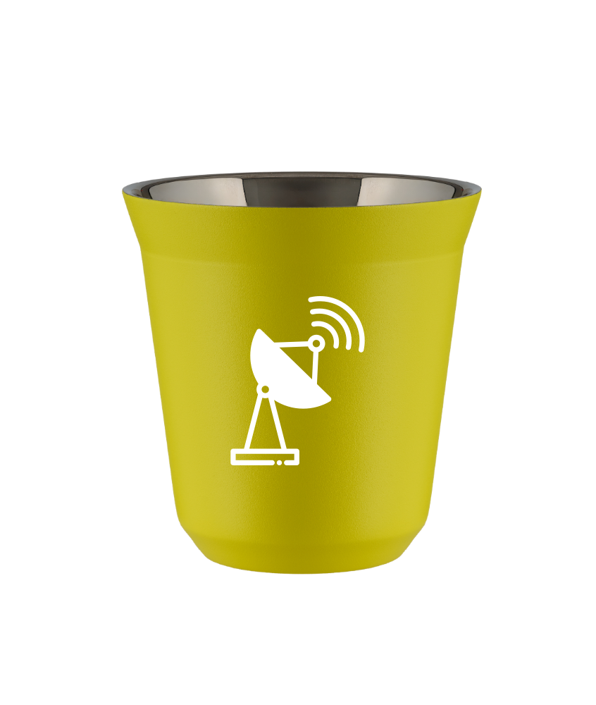 Kubek 150 ml ŻÓŁTY "Antena (biały)"