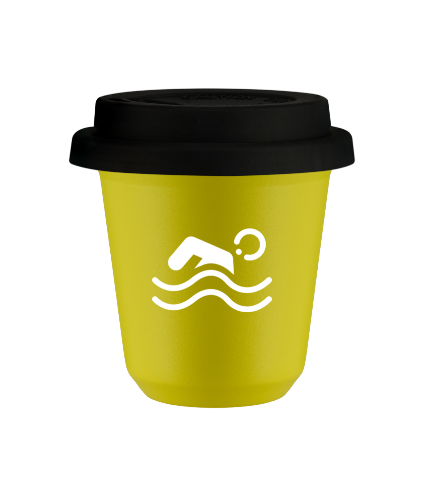 Kubek canary yellow 150 ml, PLYWAK (bialy) z pokrywka czarna kubek termiczny na kawe | 75,00 zł Kubek canary yellow 150 ml, PLYWAK (bialy) z pokrywka czarna kubek termiczny na kawe | 75,00 zł
