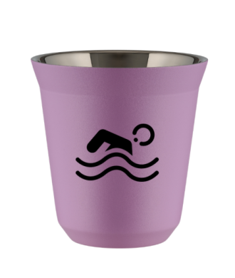 Kubek liliowy 150 ml, PLYWAK (czarny)