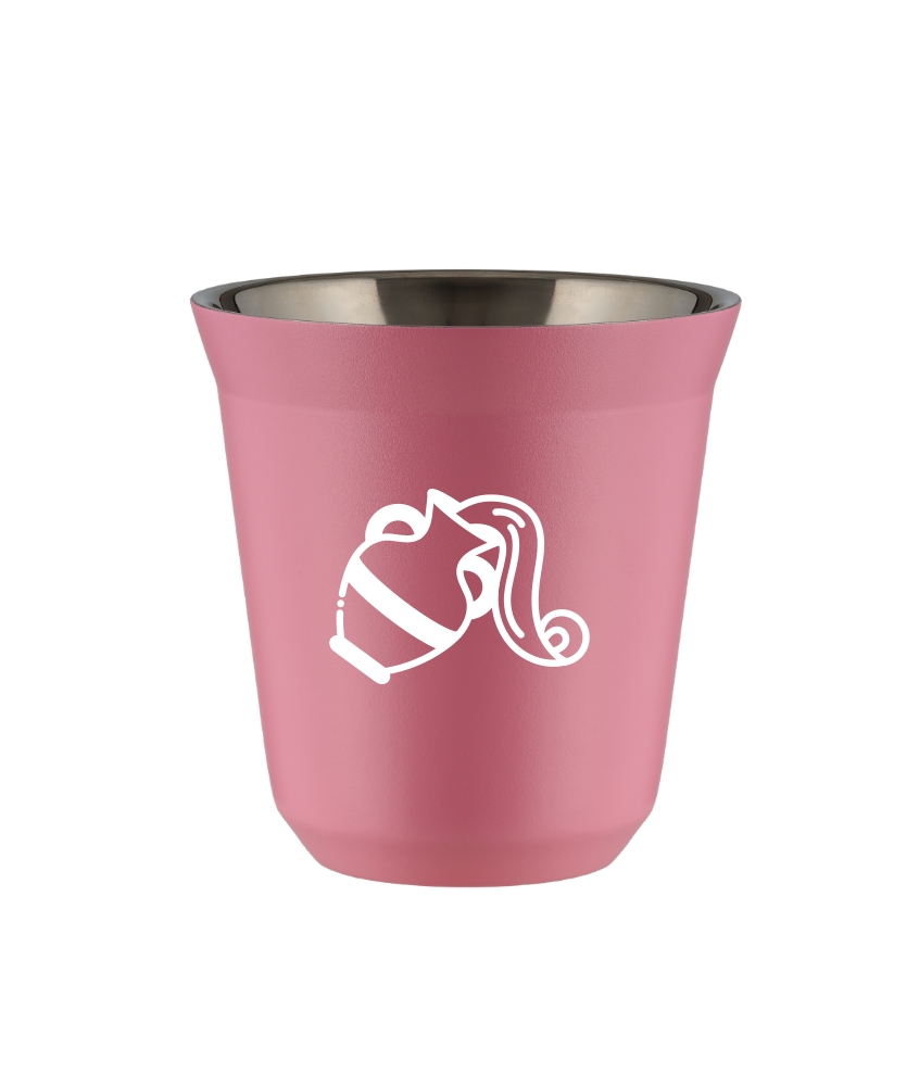 Kubek 150 ml RÓŻOWY "Wodnik (biały)"