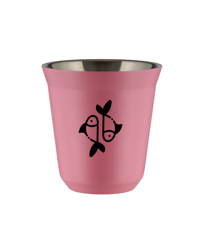 Kubek 150 ml RÓŻOWY "Ryby"