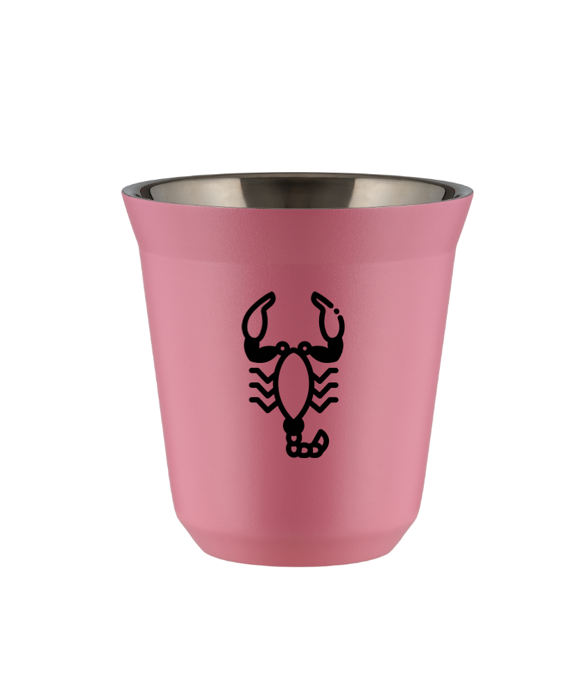 Kubek 150 ml RÓŻOWY "Skorpion (czarny)"