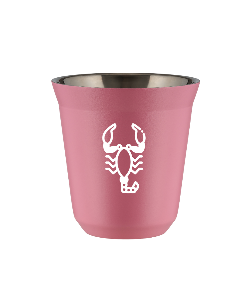 Kubek 150 ml RÓŻOWY "Skorpion (biały)"