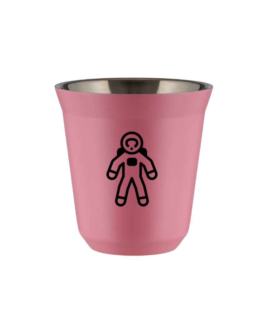 Kubek 150 ml RÓŻOWY "Astronauta (czarny)"