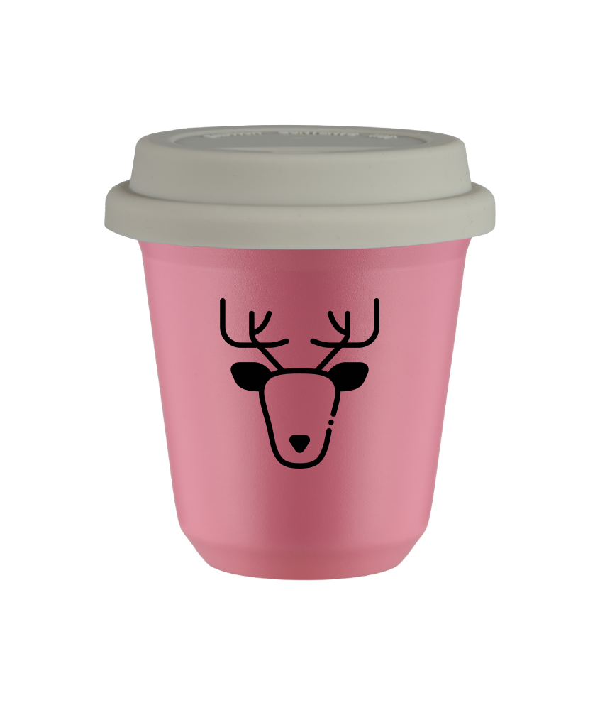 Kubek hot pink 150 ml, RENIFER z pokrywka biala kubek termiczny na kawe | 75,00 zł Kubek hot pink 150 ml, RENIFER z pokrywka biala kubek termiczny na kawe | 75,00 zł