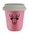 Kubek hot pink 150 ml, RENIFER z pokrywka biala kubek termiczny na kawe | 75,00 zł