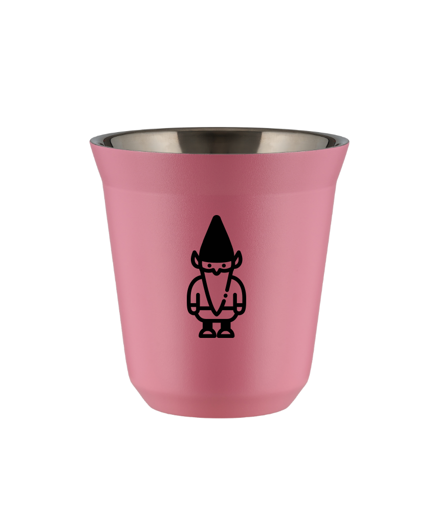 Kubek 150 ml RÓŻOWY "Krasnal 2 (czarny)"
