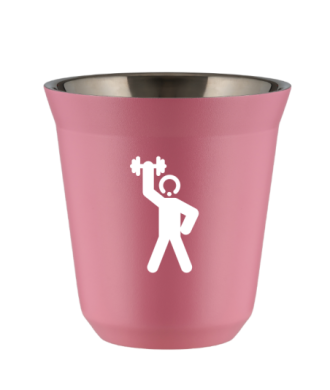 Kubek hot pink 150 ml, SILACZ 2 (bialy)