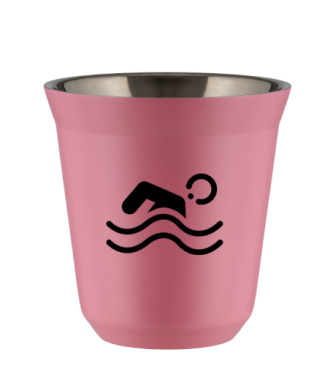Kubek hot pink 150 ml, PLYWAK (czarny)