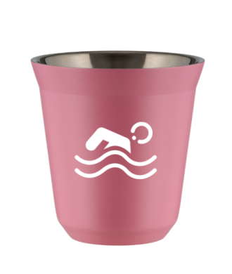 Kubek hot pink 150 ml, PLYWAK (bialy)