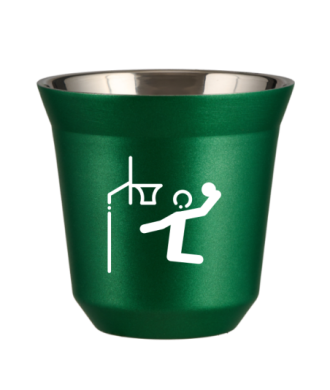 Kubek 240 ml ZIELONY METALIC "Koszykówka (biały)" Kubek 240 ml ZIELONY METALIC "Koszykówka (biały)"