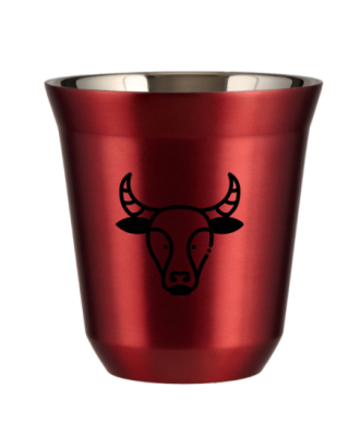Kubek 240 ml CZERWONY METALIC "Byk" Kubek 240 ml CZERWONY METALIC "Byk"