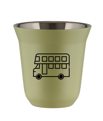 Kubek pistacjowy 80 ml, AUTOBUS (czarny)